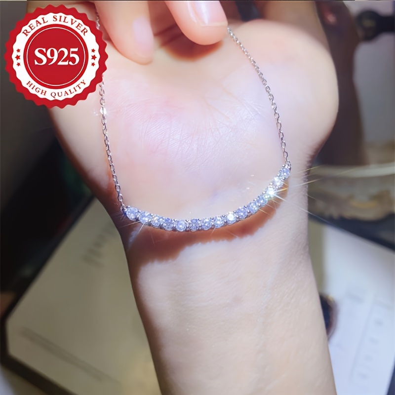 S925 Silver, Special Fine Craftsmanship, Smiling Pendant Necklace, Ladies' Fashion, Holiday Gift, Hypoallergenic, 4.3G