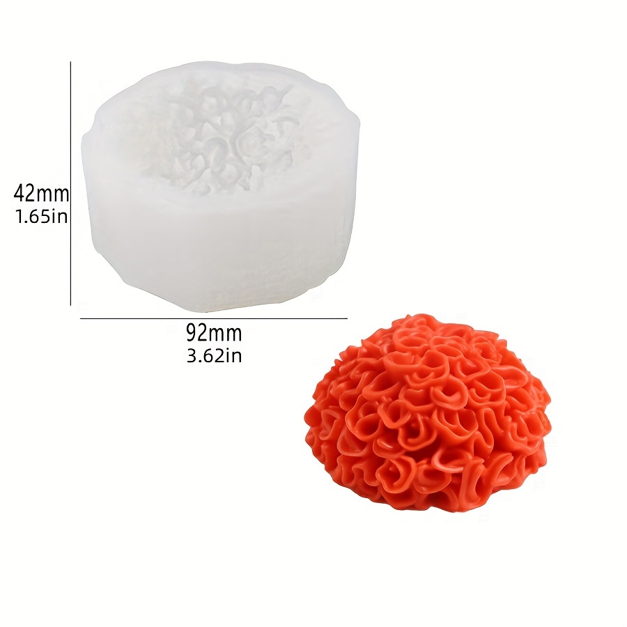 TEMU Moule en silicone Marigolden, moule à bougie parfumée à l'œillet, moule de fabrication de décoration d'œillet pour des Morts