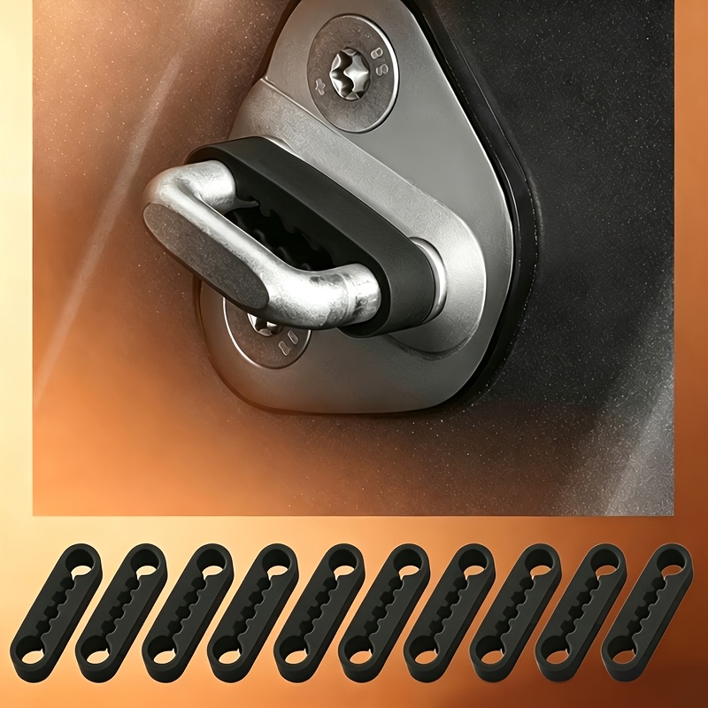 TEMU 10 piezas de fundas de silicona amortiguadoras para cerradura de puerta de coche, almohadillas amortiguadoras antiruido y reductores de ruido