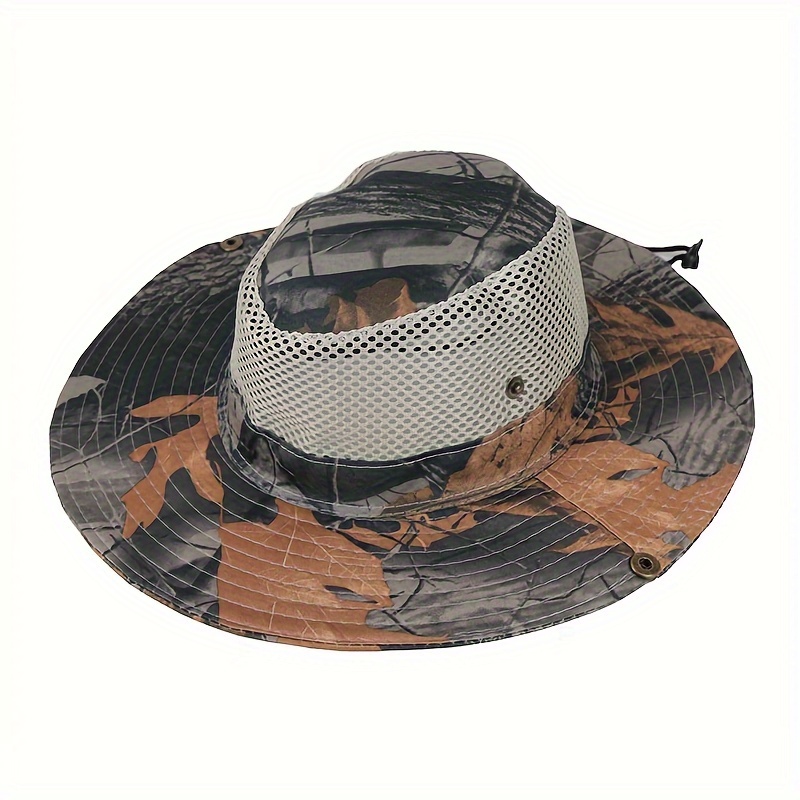 Camo 4 Camouflage Print Sunshade Hat, Men's Hats for Men Breathable Fishing Beach and Hunting Hat,Temu