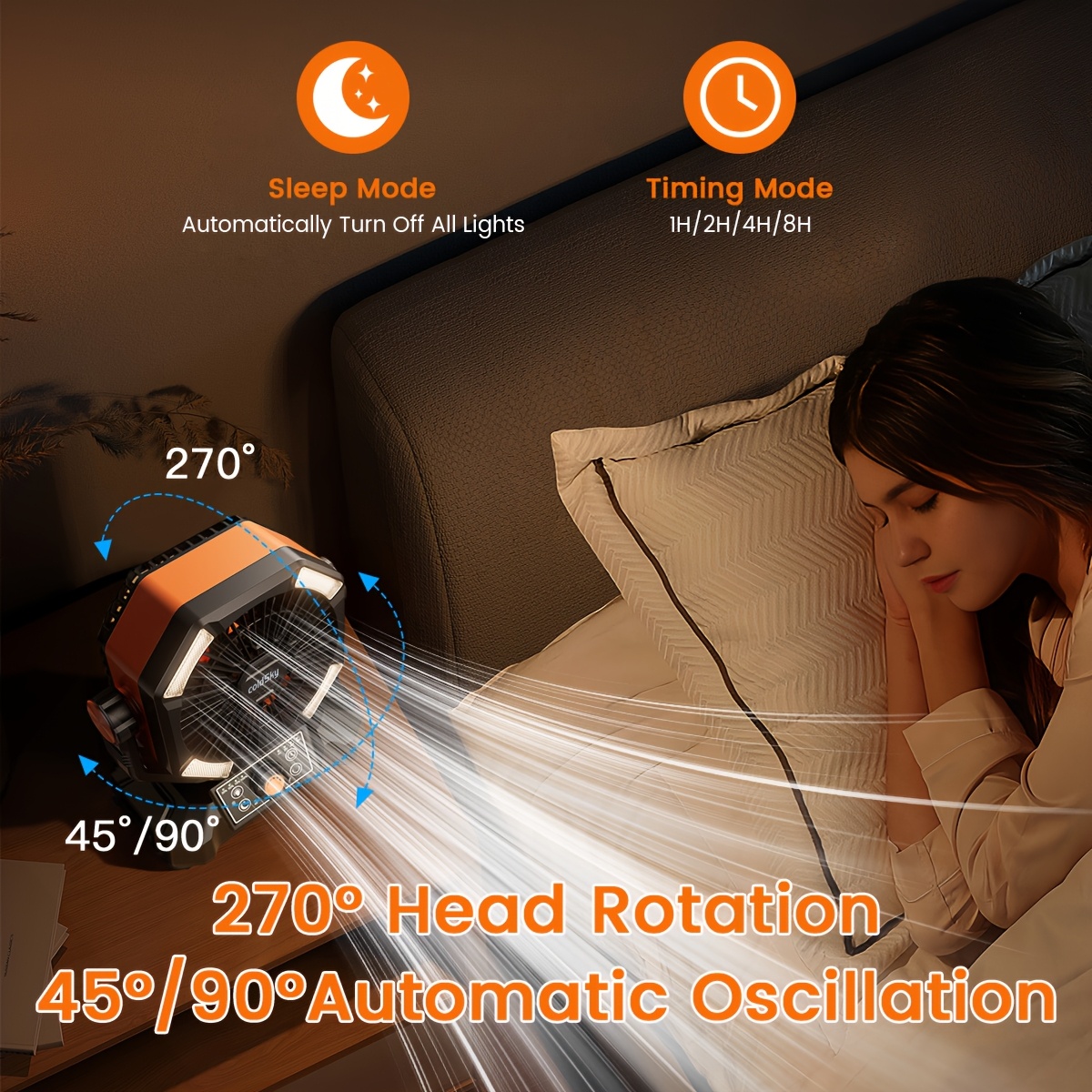 practical ColdSky Battery Powered Fan with 4 LED Lanterns, 20000mAh Camping Fan with Dual Motor, 8 Speed Desk Fan with Remote Control, Portable Outdoor Fan with Hook for Tent, Power Outage, Construction Site 7 ColdSky Battery Powered Fan with 4 LED Lanterns, 20000mAh Camping Fan with Dual Motor, 8 Speed Desk Fan with Remote Control, Portable Outdoor Fan with Hook for Tent, Power Outage, Construction Site