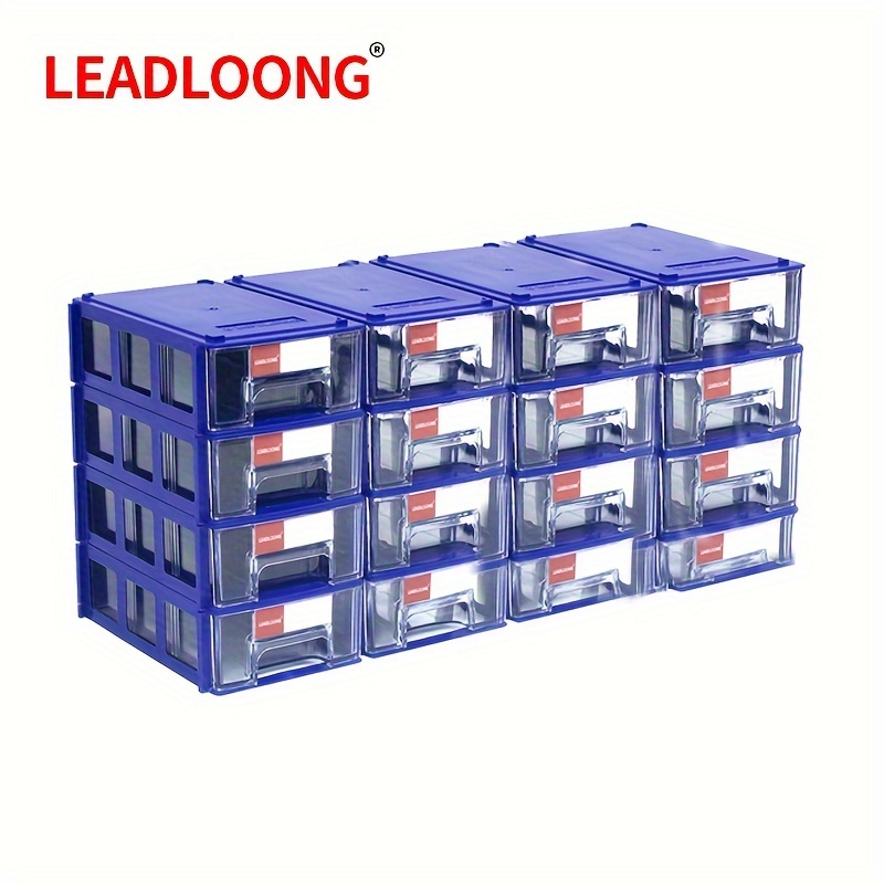 

16pcs 14x9x4cm/5.5x3.5x1.5inch Crafts Thread Screw Parts Organizer Mini Drawer Home Organization And Storage Bin