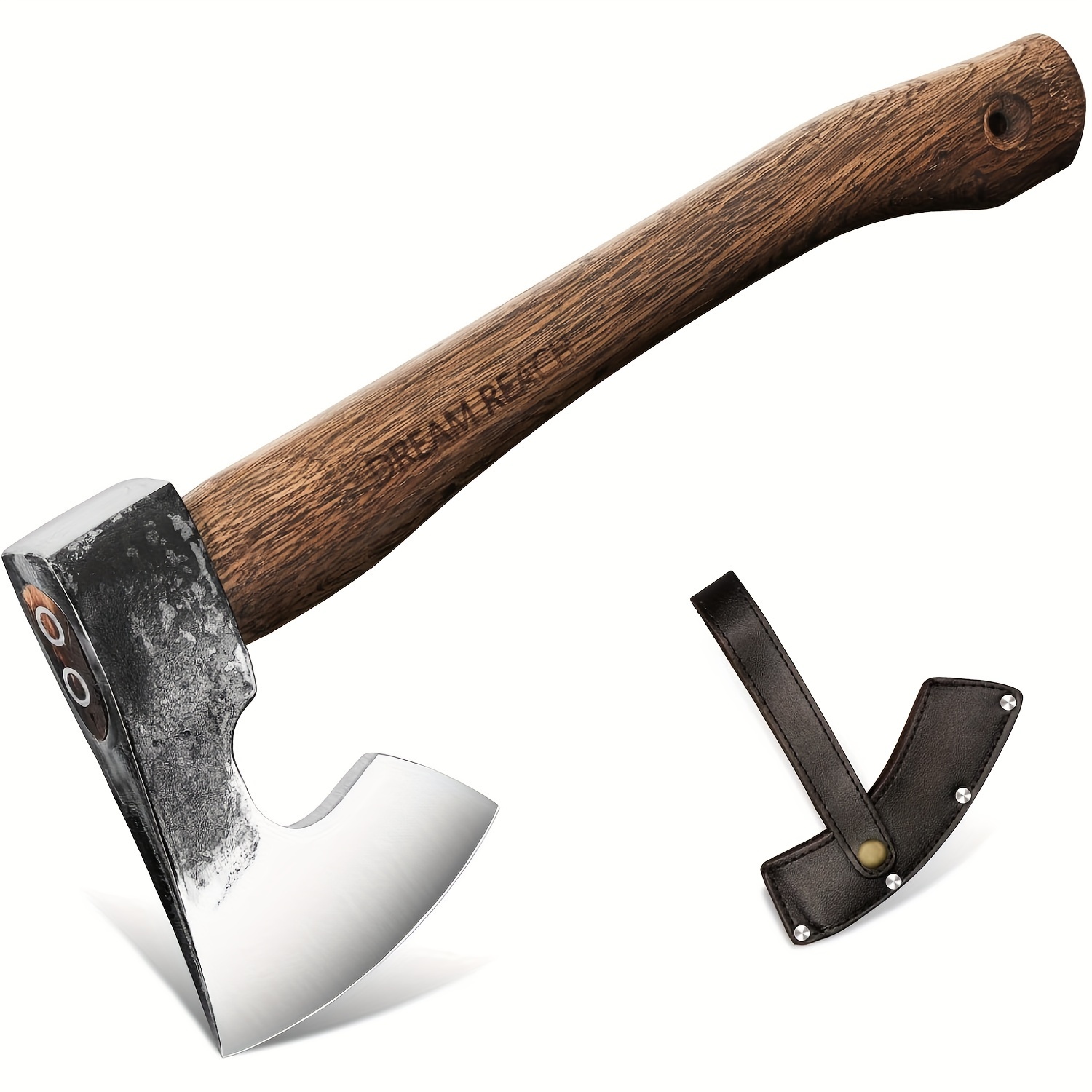 

Axe For Camping " Camping With Sheath, Bushcraft Axe With Handle, Hand Carving Axe, Splitting For , Gardening