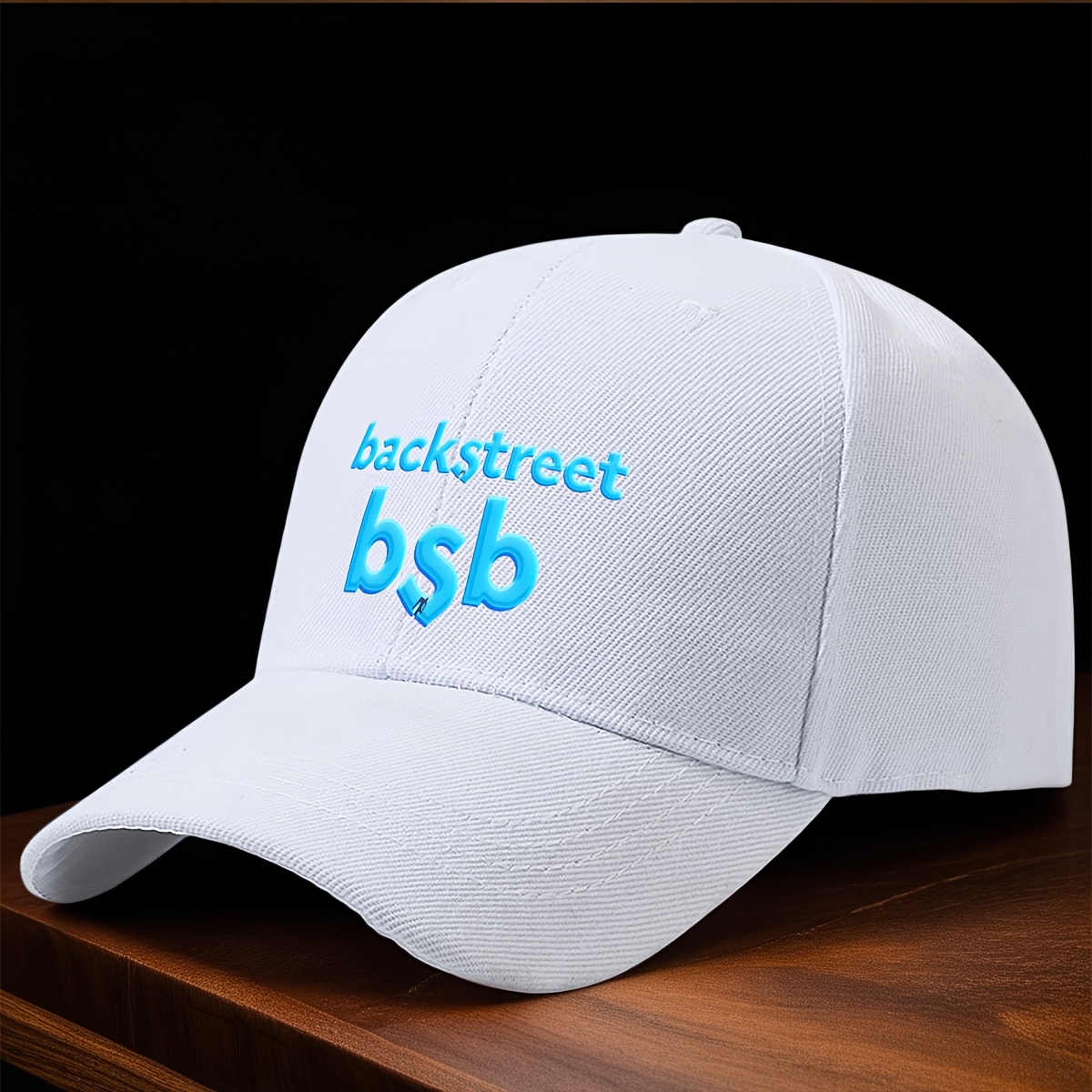 TEMU 1pc Backstreet Bsb Print Baseball Cap With Iconic - Adjustable Hook & Suitable For Daily Wear,,, Retro Merch For Fans