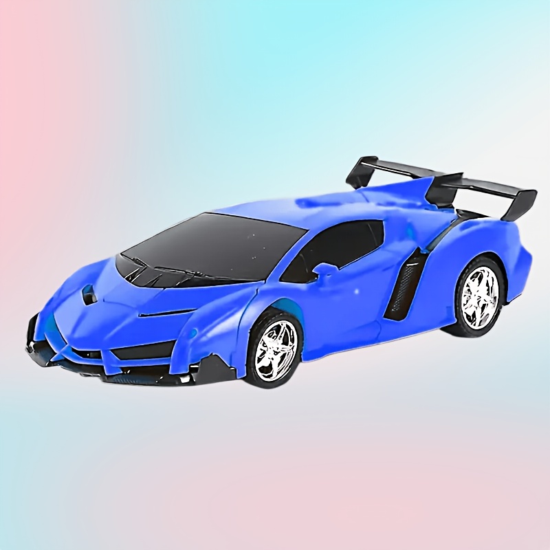 TEMU A Remote-controlled Car That Into A Robot With A Single Button, Featuring Stylish Led Headlights, In A 1:18 Scale, Of 360-degree Drifting. An