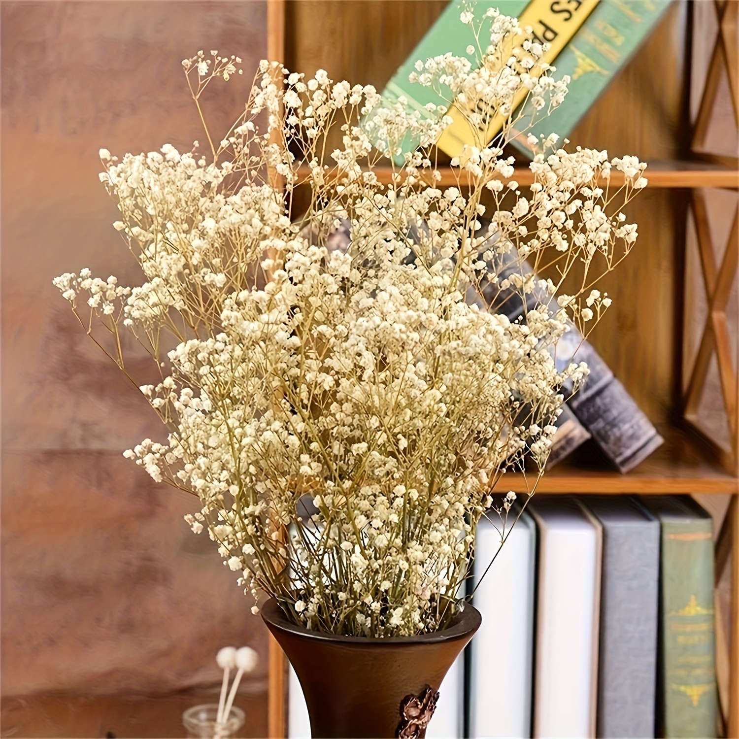 70g Dried Babys Breath Flowers Bulk - 17" Dried Flower Bouquet, Real Natural Gypsophila Branches For Vase Filler, Wedding, Table Centerpiece, Home Decor, Diy Wreath Floral, Crafts