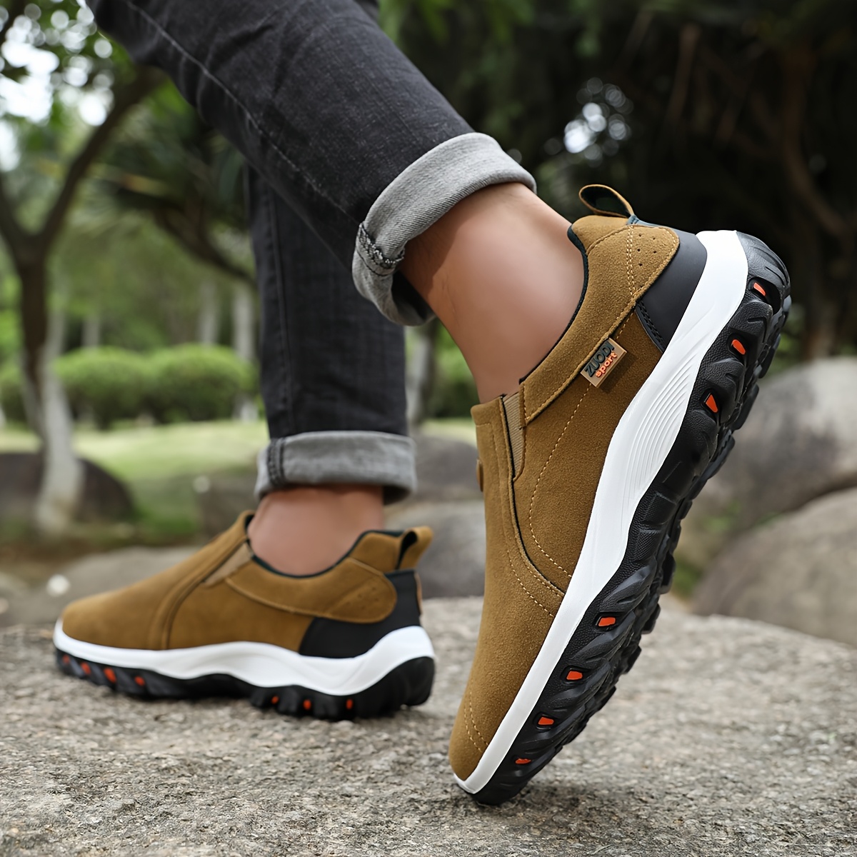 Men's Fat Wide Toe Athletic Shoes, Comfortable Sneakers for Active Use