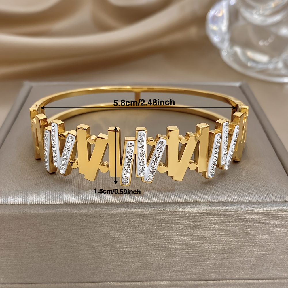 Men's & Women's Gold Plated Artistic Cuff Bracelets with Zirconia