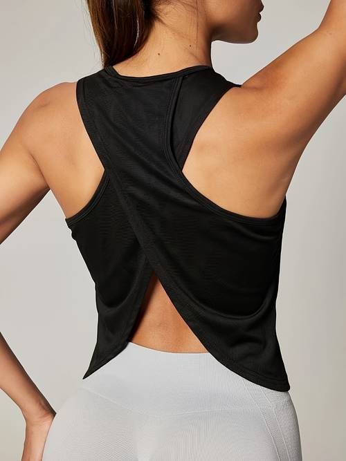 1pc camiseta sin deportiva de entrenamiento físico para mujer, transpirable, de rápido, con geométrico para correr y hacer yoga