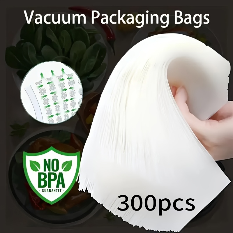 

300 Bpa Free Vacuum Packaging Bags, Reusable Food Storage Bags, Airtight Food Storage Bags For Kitchen Organization, Vacuum Accessories For Food Storage, For Kitchen Food Storage, Multiple Sizes From