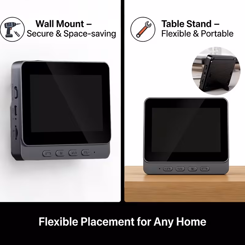 doorbell camera 1080p with screen two way audio 170 3 inch screen i video doorbell no subscription no application no wifi simple operation Product details 13