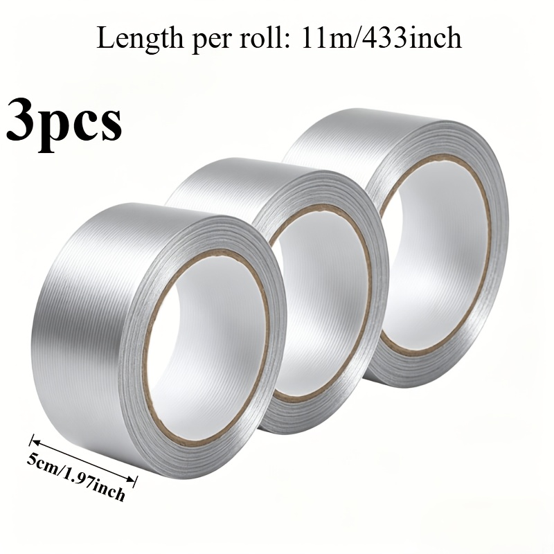 TEMU 3 stuks Belastbare Waterdichte Tape 50mm X 433 Inch - Supersterke Plakband, Geen Resten, Geschikt voor Binnen/Buitengebruik op Stof, Metaal en
