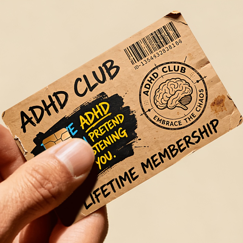 품목 사진 adhd 클럽 평생 회원권 빈티지 크라프트 종이 밈 은행 카드 신용 카드 직불 카드 교통 카드 방 키 카드 스티커