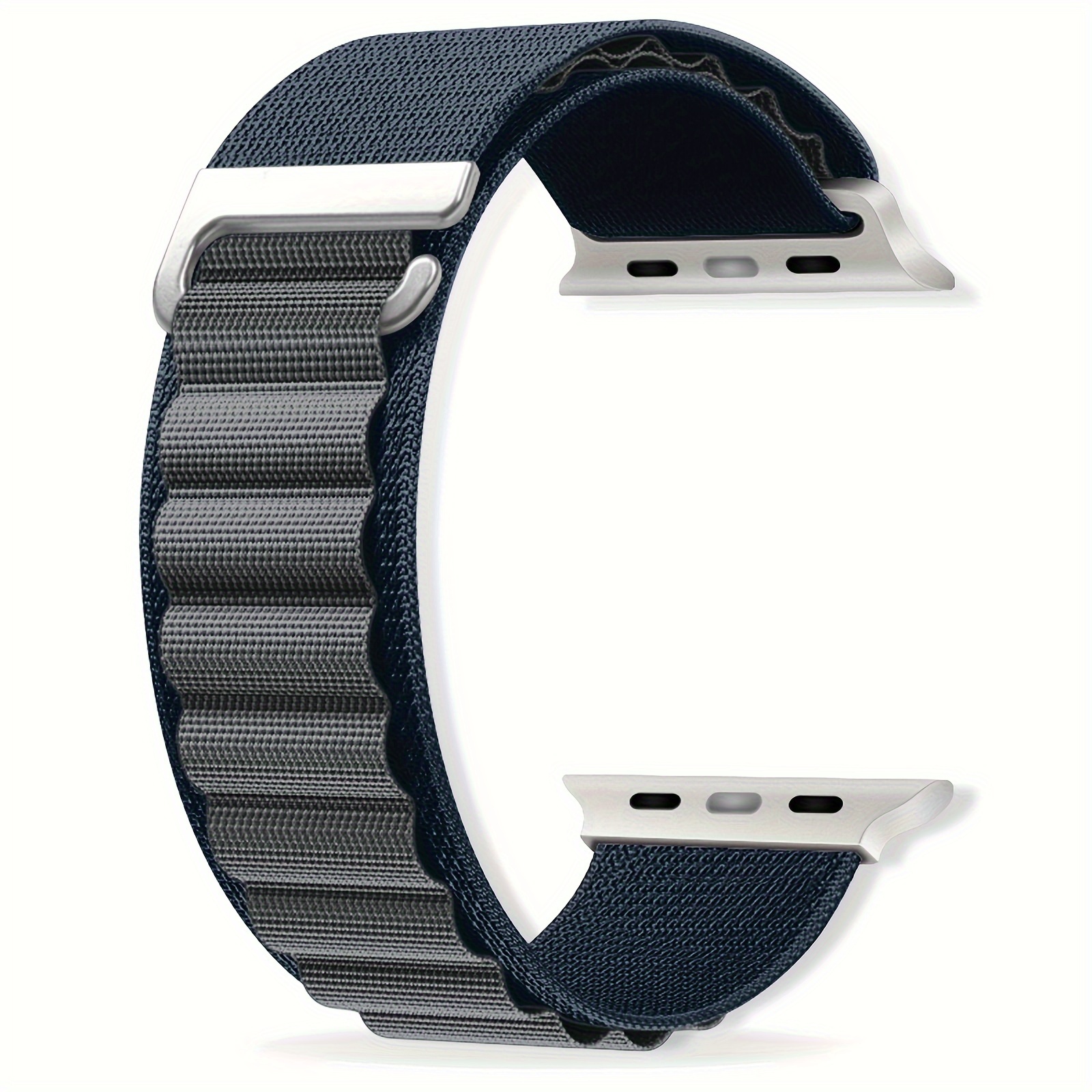 

Nylon Sport Loop Band Compatible With Apple Watch - Adjustable Lightweight Breathable Fabric Strap With Deployant Clasp Closure