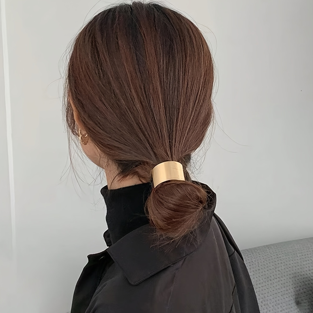 

1pc Elegant Hair Tie, Women's Vintage Style Ponytail Holder, Simple Chic Hairband Accessory
