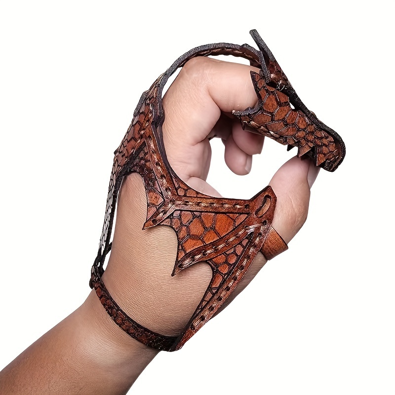 

Funky Vintage Dragon Leather Bracelet - Cool Cosplay Accessory For Men, Faux Leather