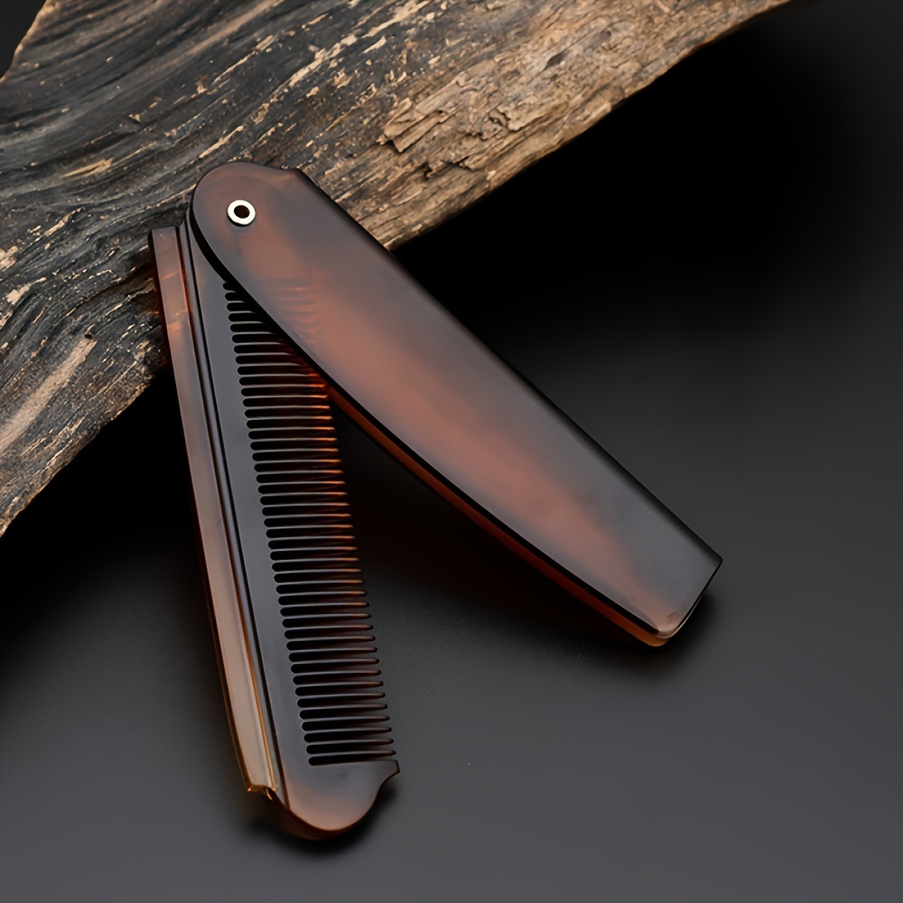 

1pc Portable Hairdressing Comb Folding Beard Comb Pocket Size Beard Grooming Comb