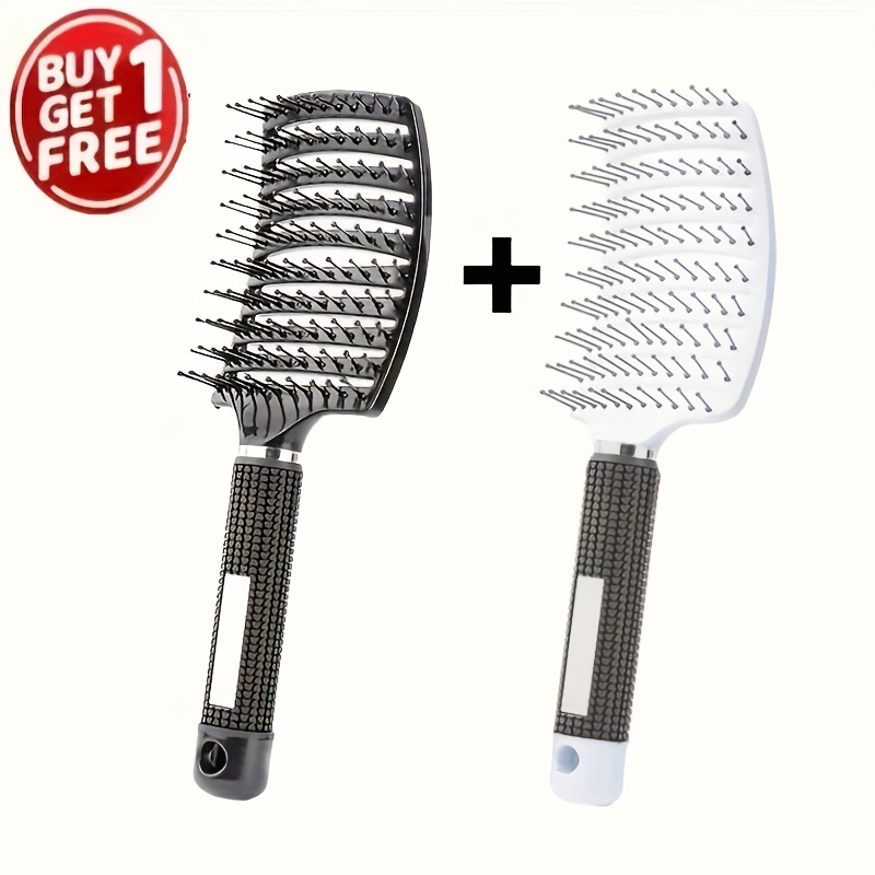 E-shop 2-teiliges Styling-Kamm-Set, Entwirrbürste Kopfhautmassagebürste, Großes -Design für schnelles Kämmen, Antistatisch, Schnelltrocknend, Geeignet