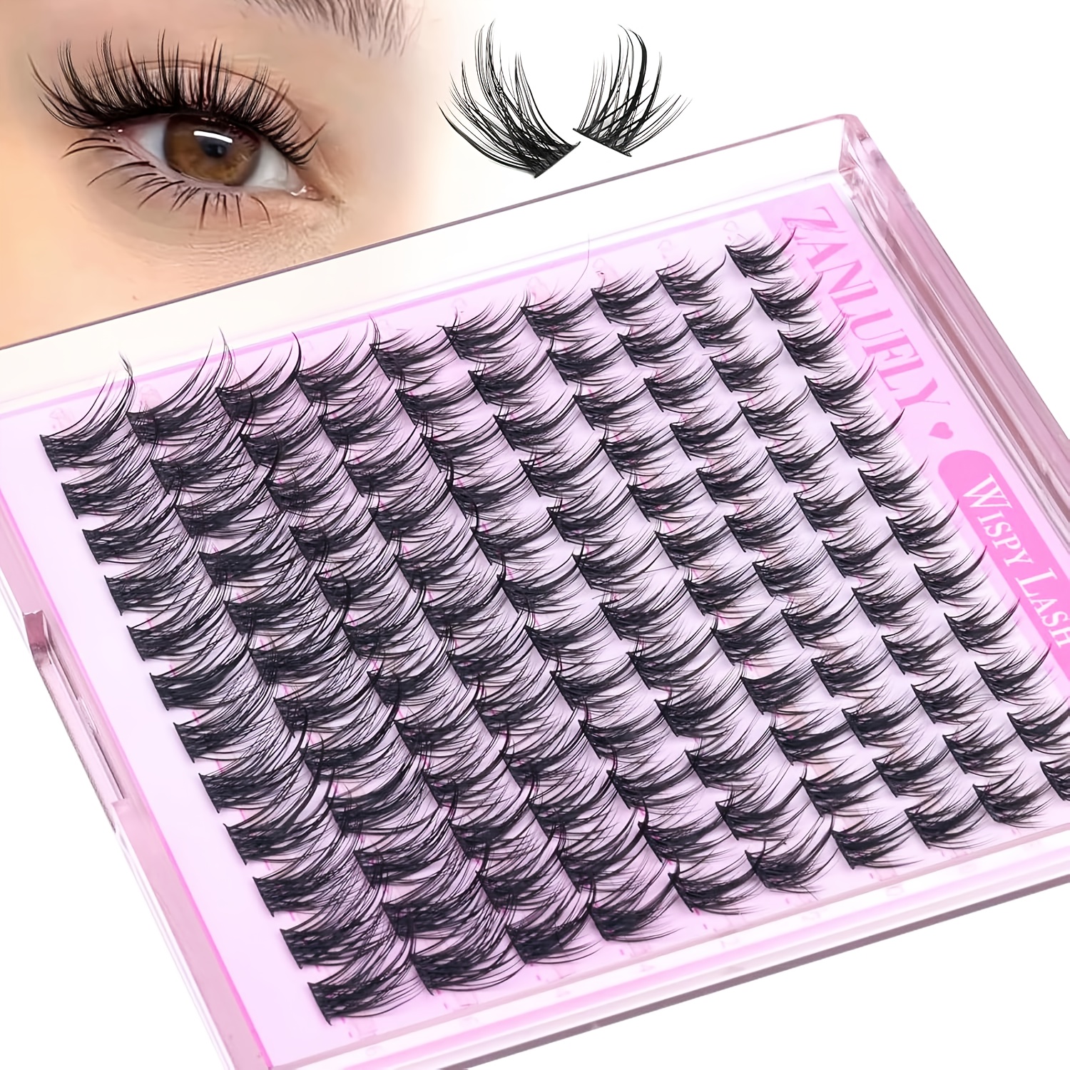 Natural Cluster Lashes, Eyelash Extension Strips, 8-16mm D Cluster Lashes, Individual Cluster Lashes, Diy Eyelashes, 120pcs