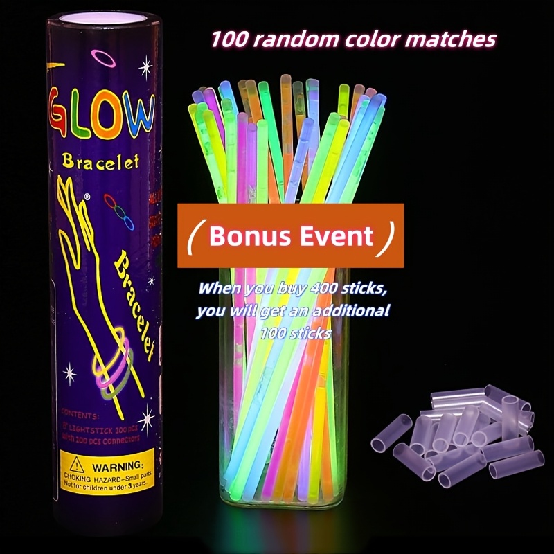 

7.8-inch Mixed-color Light Sticks, Suitable For Outdoor Party Dinners, Safe And Non-leaking, And Can Last