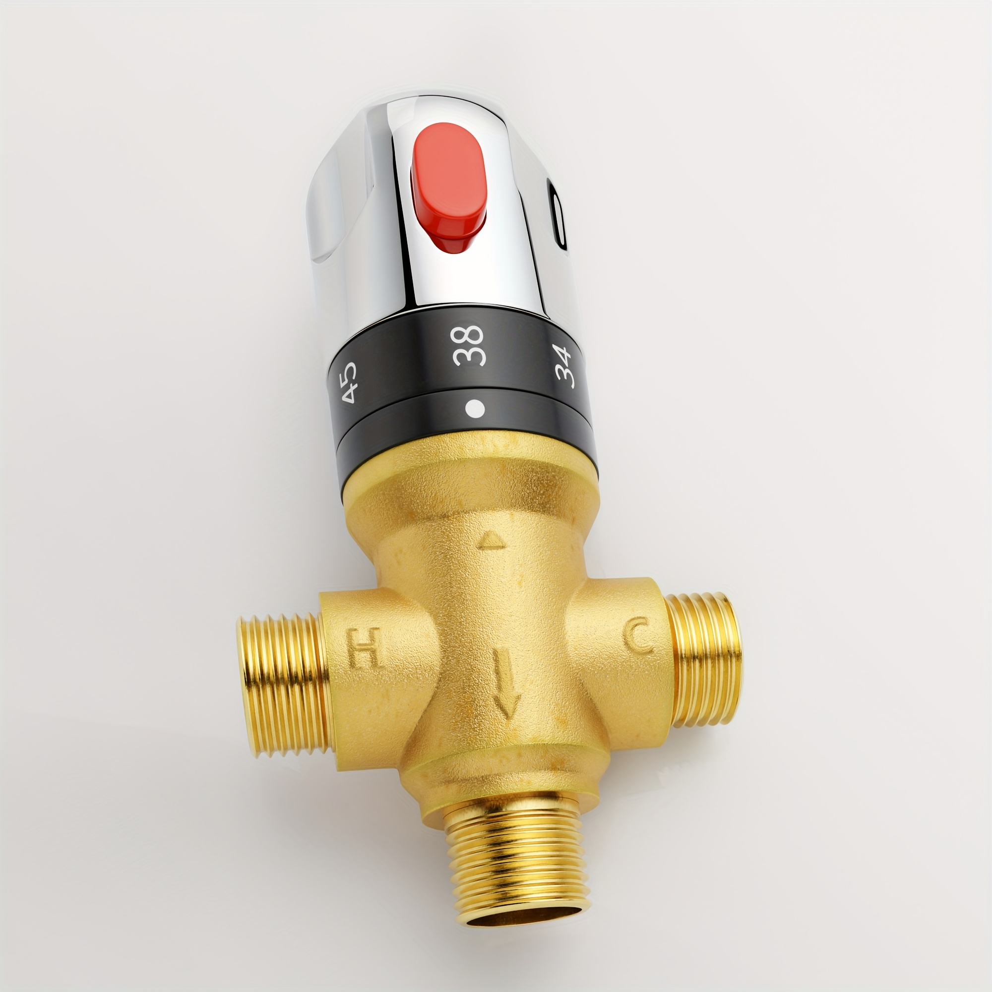 

Classic Solid Brass Mixing Valve - , Polished , No Battery Required For Kitchen & Bathroom