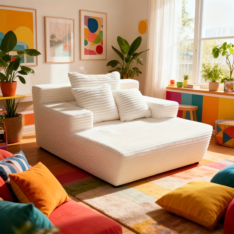 modern compact sofa bed thick corduroy upholstered sofa no   high   foam cushions suitable for living room bedroom   saving convertible furniture sofa bed bedroom seating   generously