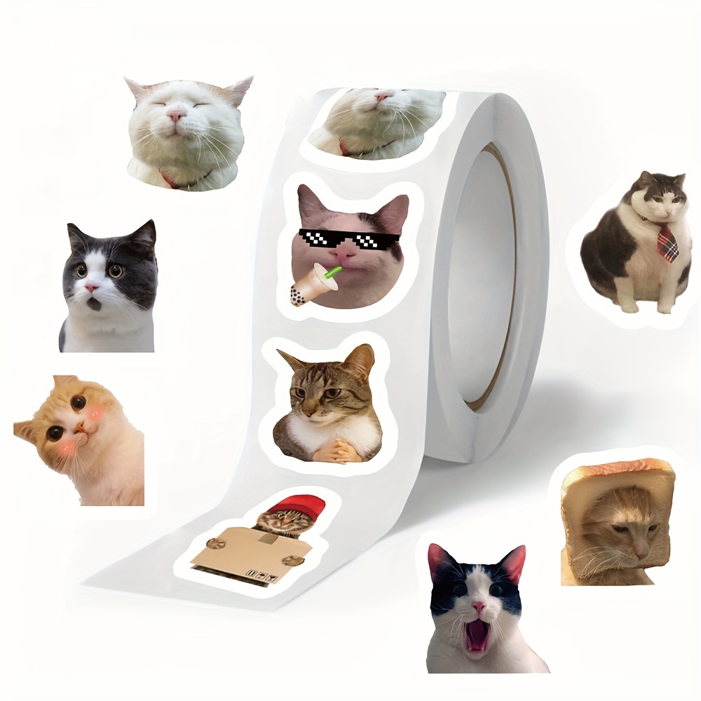 500pcs/roll Cats Animal Stickers Party Gift Packaging Sealing Sticker Office Stationery Sticker