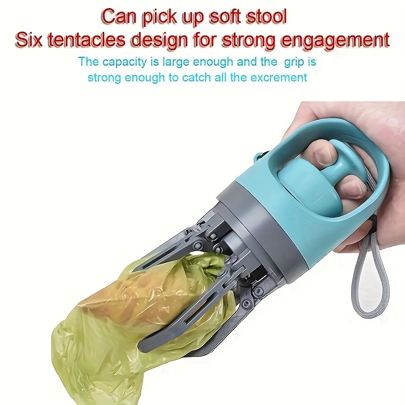 

Durable Dog Poop Scooper With Built-in Bag Dispenser, Lightweight, Portable, Battery-free For Easy, Hygienic Cleanup