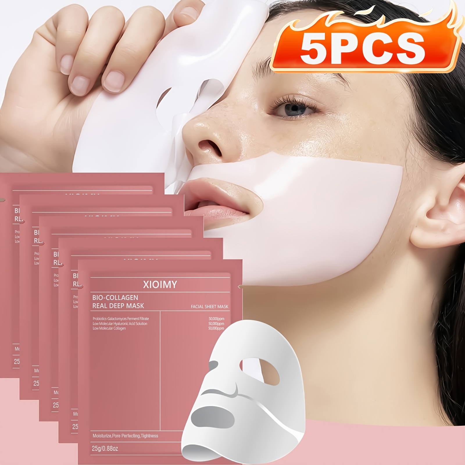 5pcs collagen powerful moisturizing facial mask - Temu