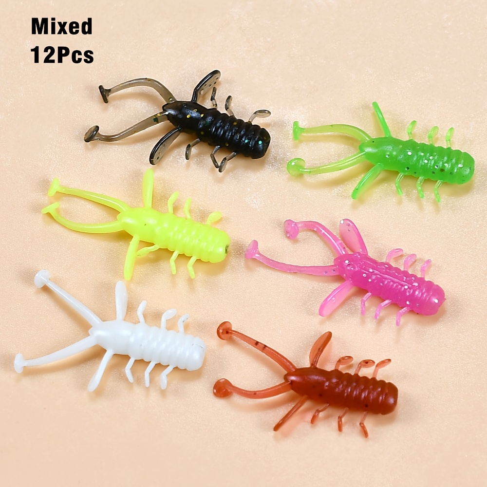TEMU 12pcs Soft Bait Fishing Lures Artificial Baits Soft Fishing Baits Lure