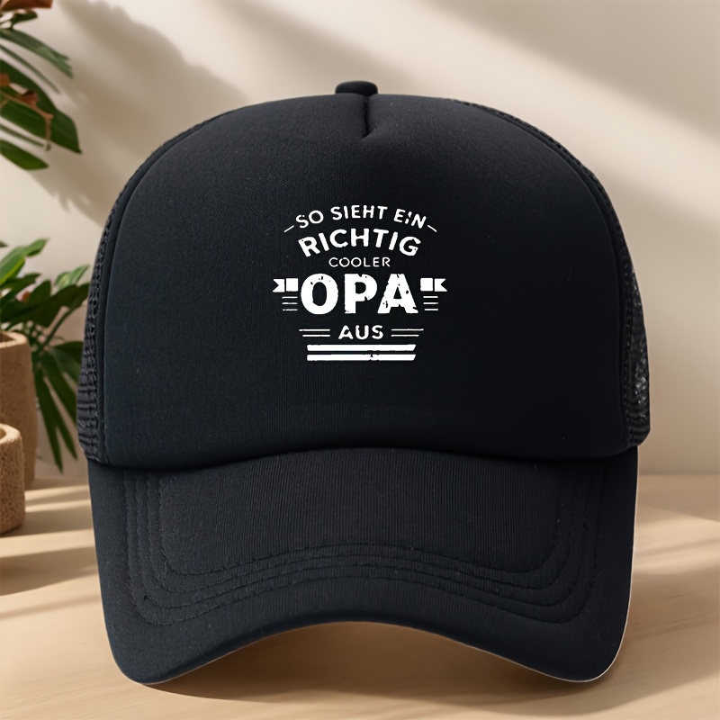 E-shop MAKEFGE Leichte Atmungsaktive Trucker Cap mit Buchstaben-Print & Snapback – Casual Outdoor-Hut für Streetwear, Sport, – Bequeme Kappe
