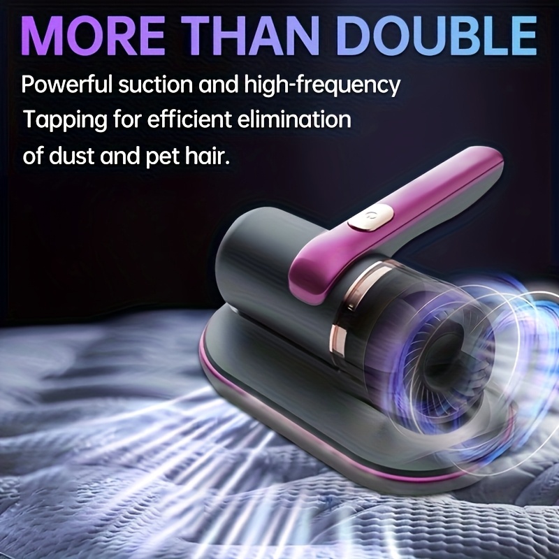 Handheld Cordless Bedroom Vacuum Cleaner, Household Cleansing Tool with UV Light and Washable High-  HEPA Filter, USB Charging Port & Built-in Large Capacity Lithium Battery, 2-  for Deep Cleaning Mattresses, Sofas, Pet Hair, Carpets – Perfect Gift   or Family
