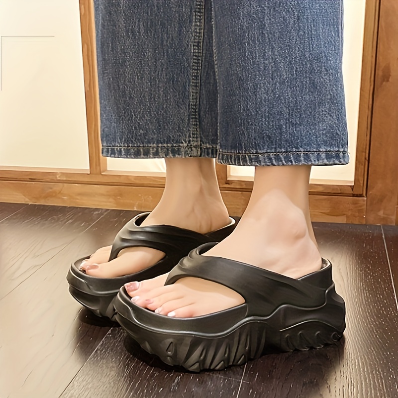 popular   women 39 s eva flat slippers comfortable high heeled casual beach and garden shoes non slip soles easy to slip on   in   and beige   Product details 6