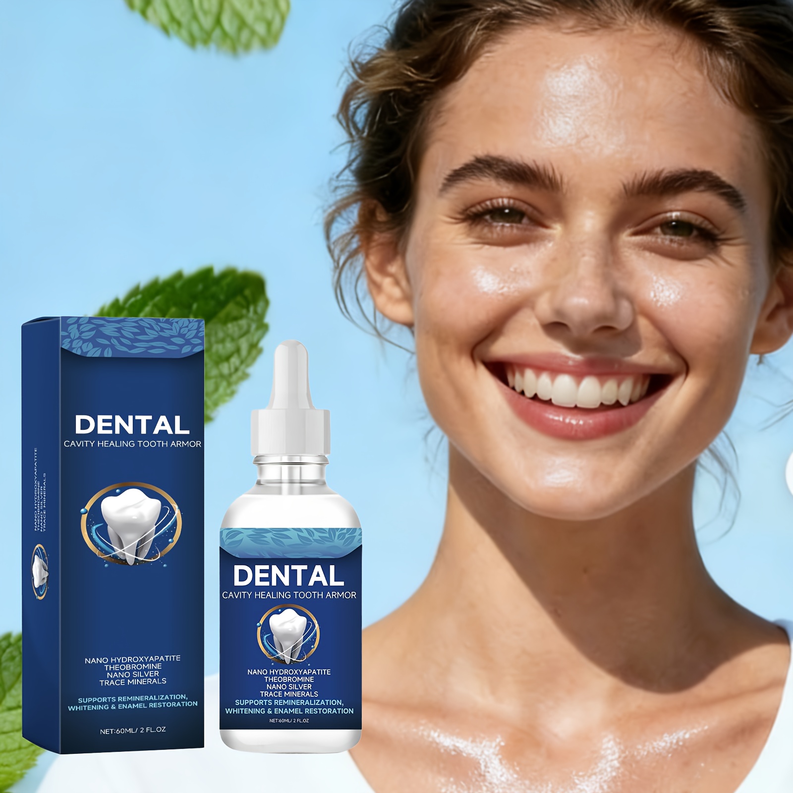 ORALHOE Natural Tooth Care Liquid - 2.03oz - Gentle and Non-Irritating for Daily Oral Hygiene, Supports Enamel Care, Portable for Travel · Ideal Valentine'S Day Gift