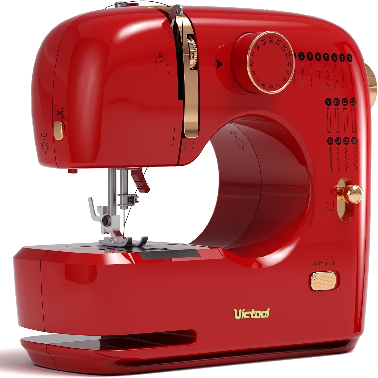 TEMU Sewing Machine, 16 Stitches 520 Plus Mini Sewing Machine Multifunctional Household Sewing Machine With Foot Pedal Us