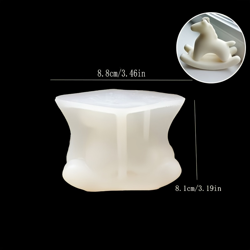 TEMU Moules en silicone et résine pour figurine de cheval, support d', moules en silicone pour résine époxy, ornement, moule de fête, fabrication de