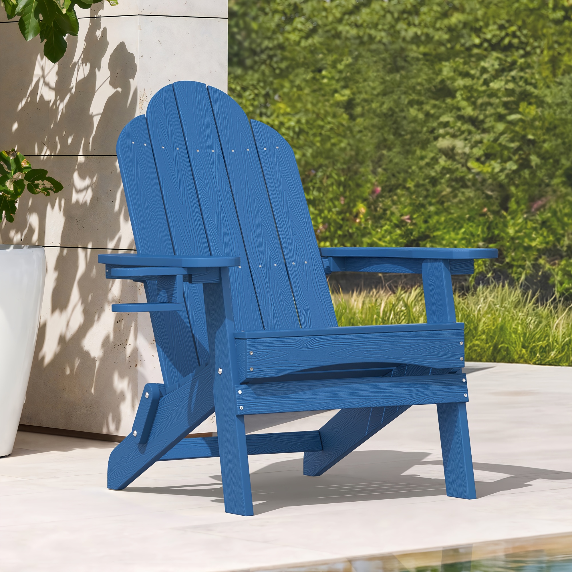 blue plastic muskoka chairs