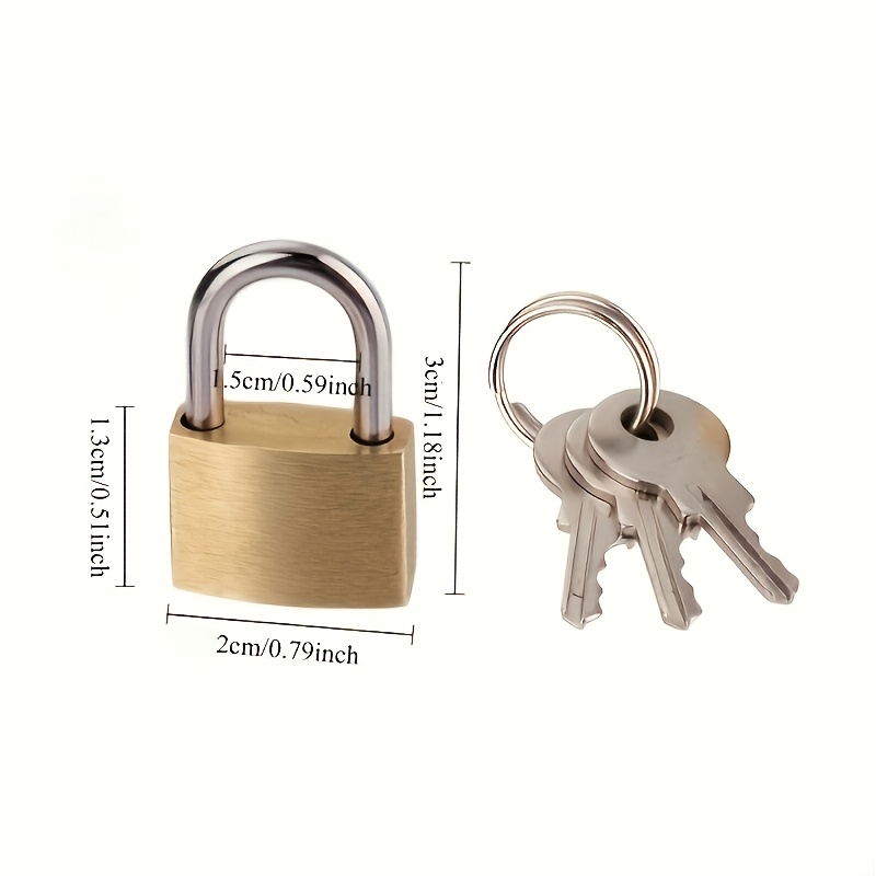 4pcs Lock Set with 3 Keys, Durable Metal Locks