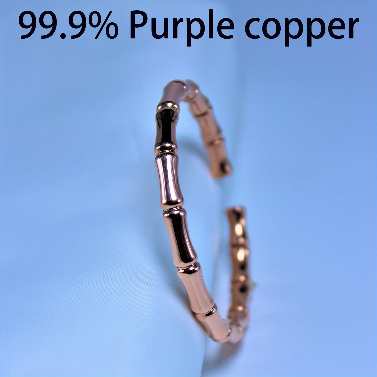 Minimalist Purple Bronze Cuff Bracelet Sleek Rectangular Link Versatile Jewelry