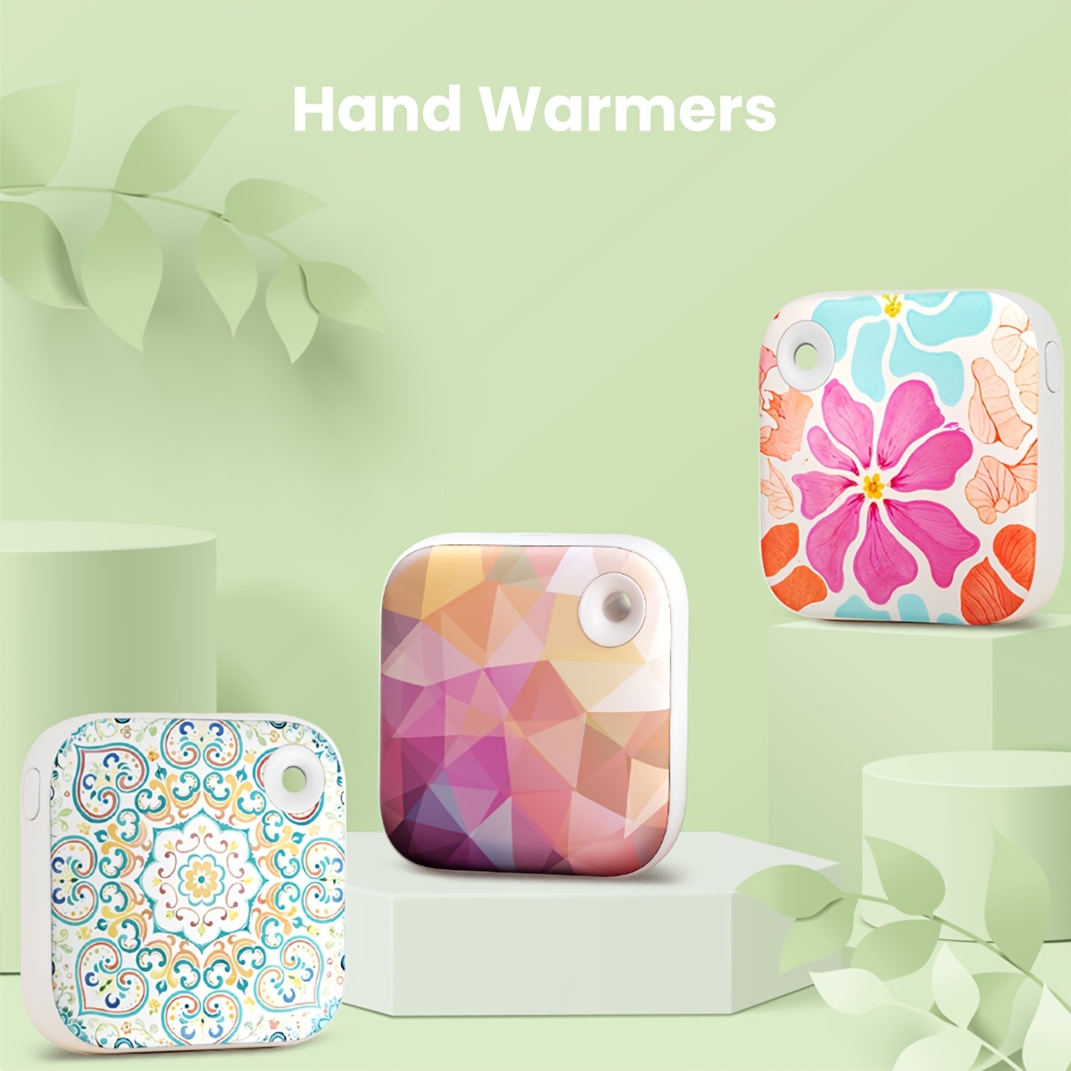   double sided heated hand warmer portable compact rechargeable with lights usb charging 2000mah lithium battery abs material 2w   ideal for shopping travel party suitable for boys and girls details 0