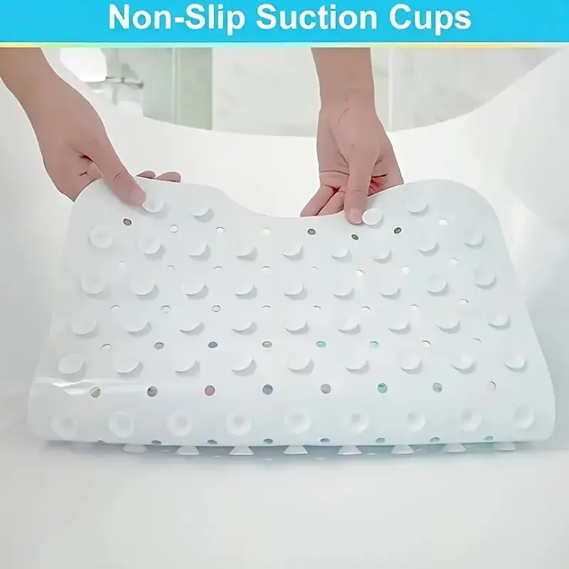 1pc extra long 16x40 inch non slip bathtub mat with vibrant underwater sea turtle design machine washable pvc shower mat with suction cups massage bubbles for bathroom safety mats for bathroom home decor pattern easy to clean bath households Product details 1