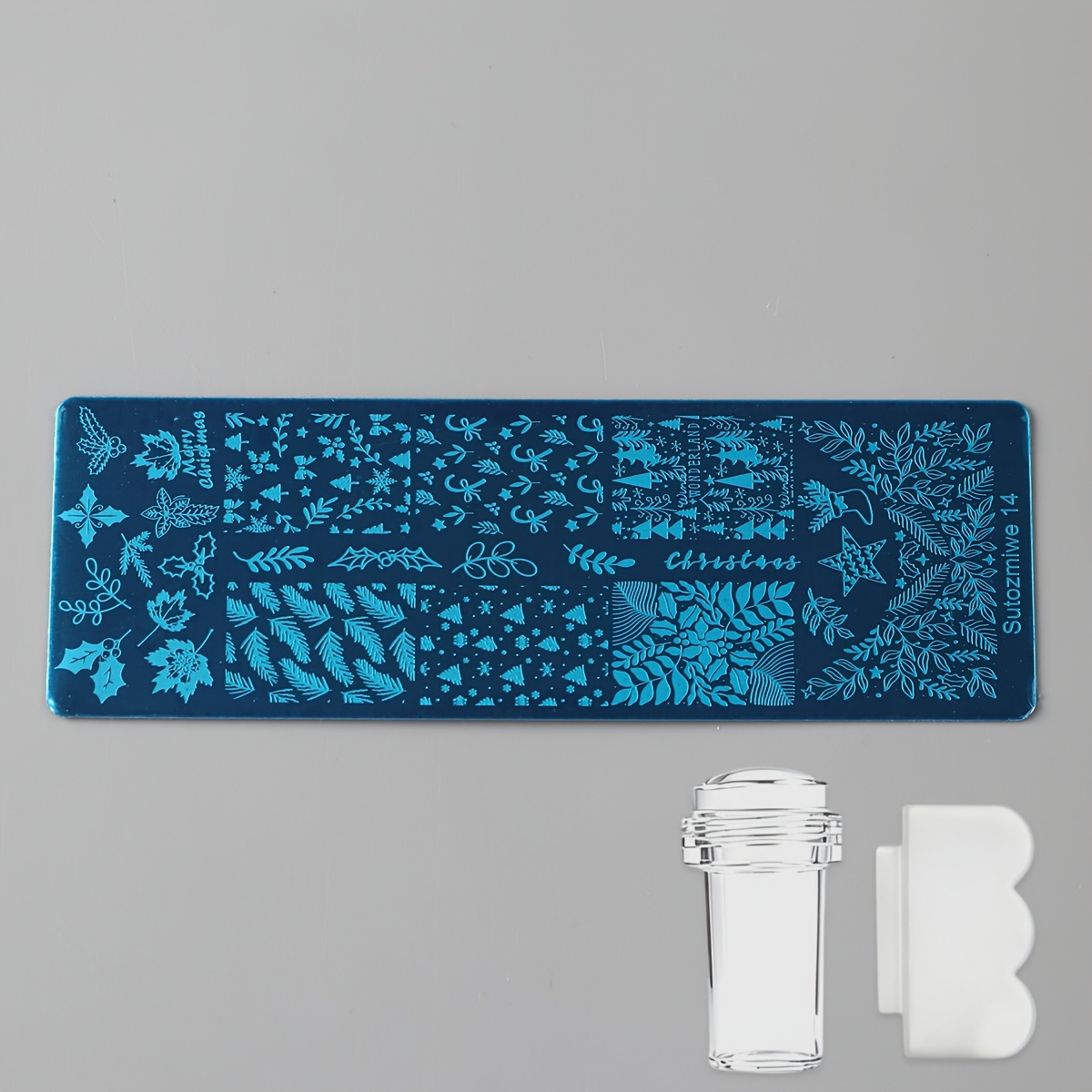 Reusable Nail Stamping Plate Set with Stamper & Scraper