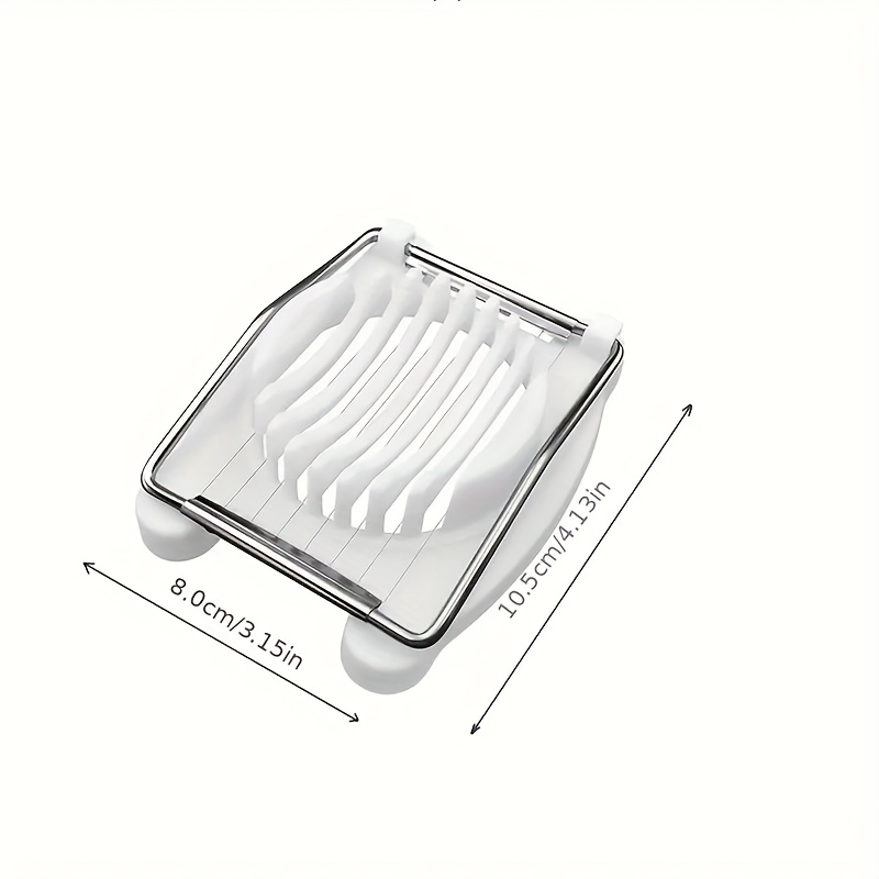 1 Rebanador de huevos - Cortador de alambre de acero inoxidable, apto para cocinas y restaurantes - Fácil de usar para rebanar huevos, frutas y verduras, accesorio de cocina