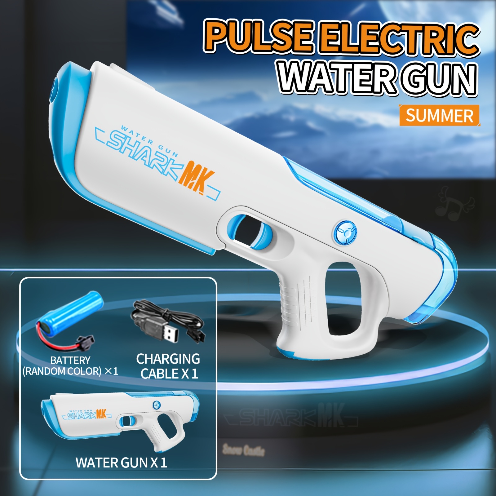 Electric Water Gun with Large Water Tank & Long-Lasting - Powerful Shooting Range, Ergonomic Grip, Automatic Drain System, Parent-Child Interactive Outdoor Water Blaster for Summer Fun, Pool, Beach, Backyard - Ideal for & Adults (/Gray/White) - Durable & Portable Design, Large-Capacity Water Storage, Long-Lasting Range, Easy-to-Use with Ergonomic Handle for Outdoor Play, Mini Water Pistol, Water Blaster Gun, Water Gun Glocks, Plasma Water Gun, Water Gun Mini, Water Gun Pistol
