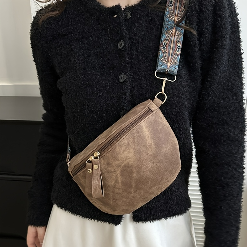 Popular Fashion Retro Leisure Commuter Bag Trendy Texture Waist Bag Chest Bag Crossbody Bag