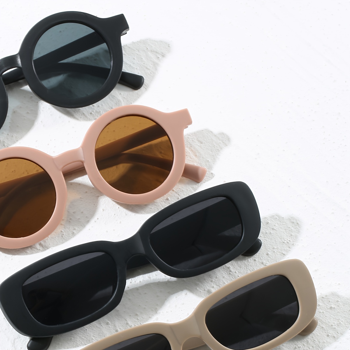 Trendy Sunglasses, 4 pairs 4Pair Unisex Metal Frame Rimless Classic Fashion Sunglasses  main image 4