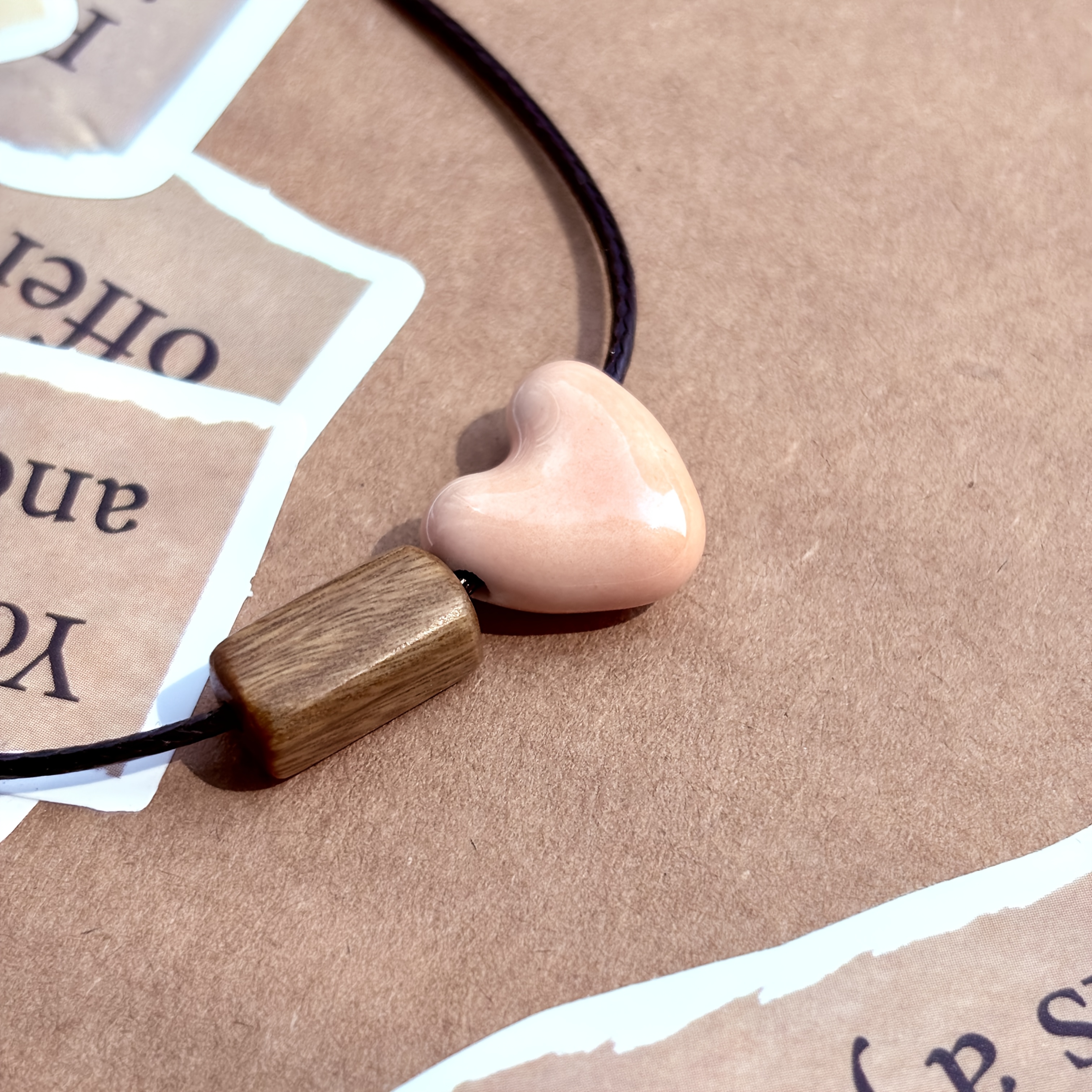 A Easy And Versatile Gift For Daily Use, Birthdays, Or Valentine's Day Featuring And Wooden Square Beads