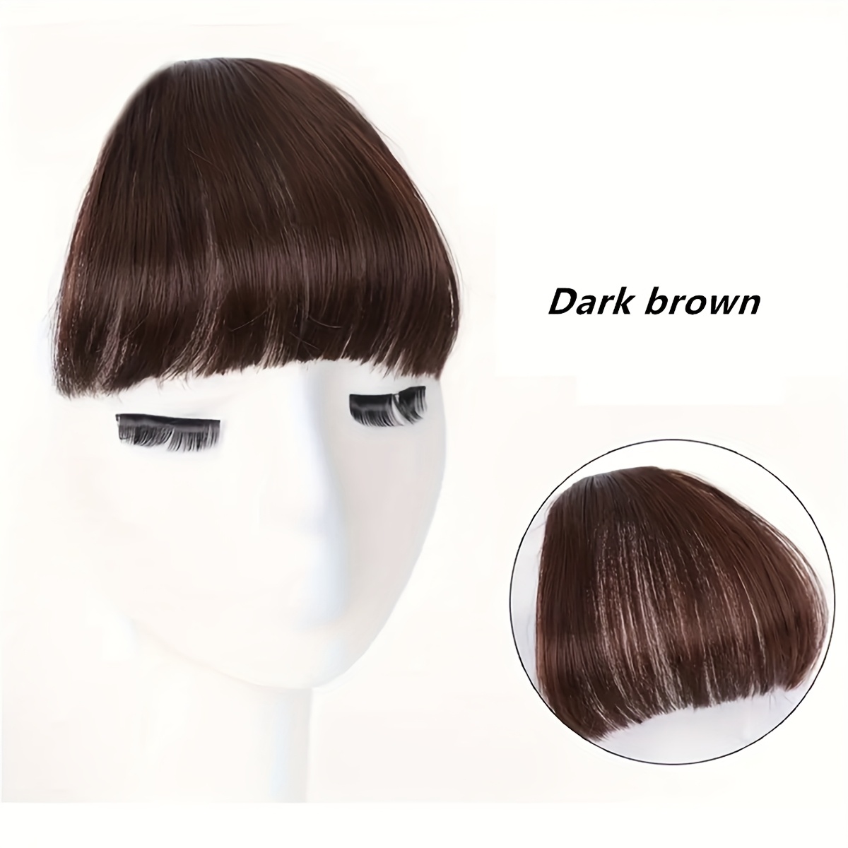 1pc Women's Elegant Fashion -in Bangs Wig Piece, High-temperature Fiber, Straight Hair, Lightweight, Seamless Hairpiece Wig, Suitable For Dressing Up Hairstyles, Easily Hairstyles