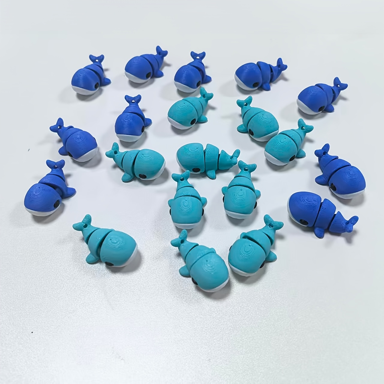 TEMU Collectible Toys, Statues, , Busts 3d Printed 3d Small Whales Desktop Ornaments, Exquisite Layered Texture , Suitable For Beach Moss