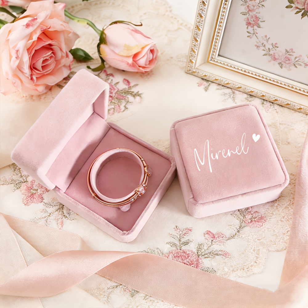 Custom Personalized Velvet Bracelet and Necklace Box, Elegant Storage Case